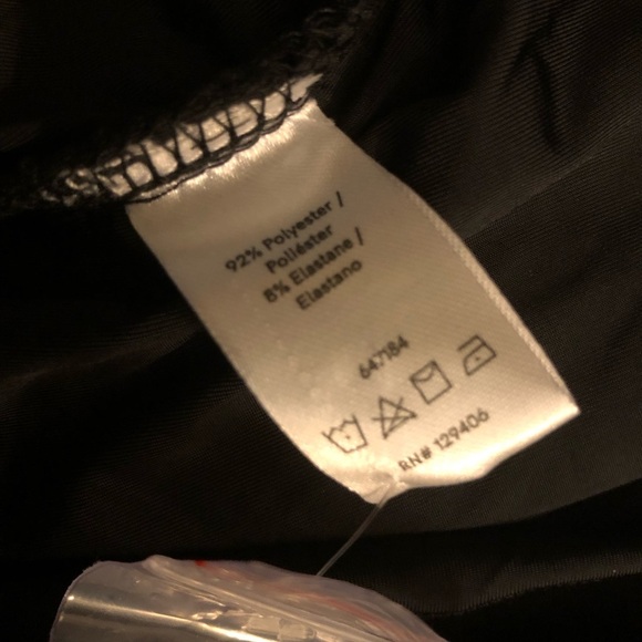 Mock neck Ruched Black Mini Dress - Picture 15 of 16